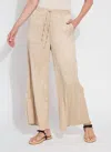Lyssé Packable Pleated Palazzo Pant In Chablis In Neutral