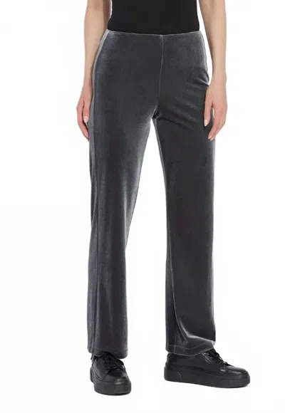 Lyssé Women's Velvet Pant In Charcoal In Gray