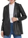Lyssé Eira Faux Leather Blazer In Black
