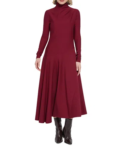 Lyssé Lysse Yaritza Asymmetric Long Sleeve Maxi Dress In Red