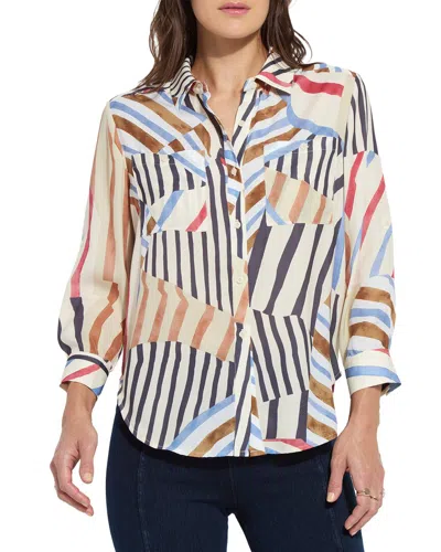 Lyssé Yesenia Roll Tab Utility Shirt In Multi