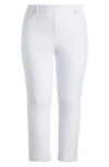 Lyssé Yori Eyelet Fringe Hem Crop Straight Leg Jeans In White