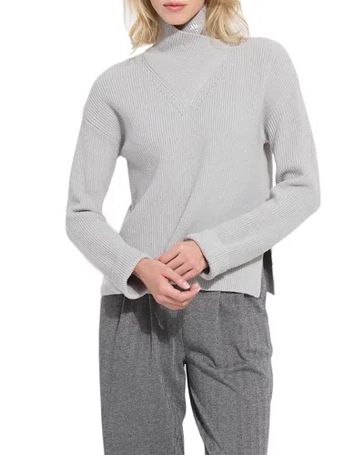 Lyssé Zamira Cozy Rib Turtleneck Sweater In Gray
