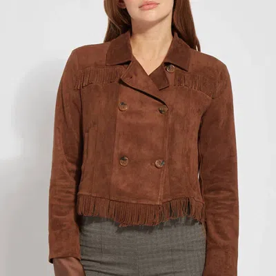 Lyssé Lysse Zora Fringe Suede Jacket In Brown