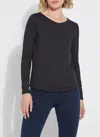 Lyssé Lysse Ntials Long Sleeve T-shirt In Black