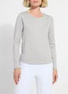 Lyssé Lyssential Long Sleeve Curvy In Gray