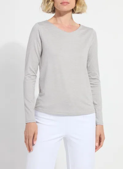 Lyssé Lyssential Long Sleeve Curvy In Gray