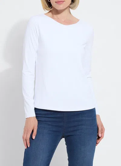 Lyssé Lyssential Long Sleeve Curvy In White