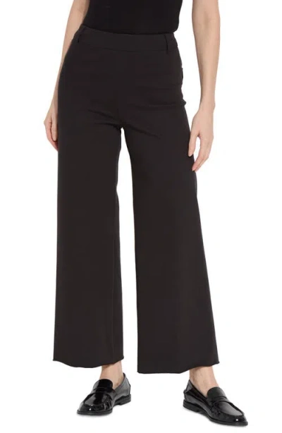 Lyssé Erin High Waist Wide Leg Knit Denim Pants In Double Espresso