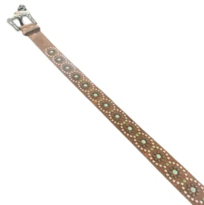 M&f Western Women's Stud Belt In Brown