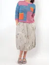 M.& Kyoko Knit Midi Skirt In Beige