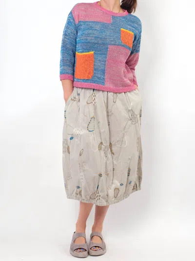 M.& Kyoko Knit Midi Skirt In Beige