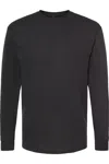 M & O Gold Soft Touch Long Sleeve T-shirt In Black