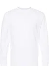 M & O Gold Soft Touch Long Sleeve T-shirt In White
