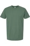 M & O Unisex Vintage Garment-dyed T-shirt In Green