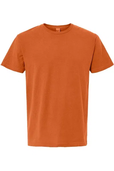 M & O Unisex Vintage Garment-dyed T-shirt In Orange