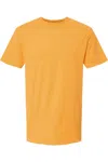 M & O Unisex Vintage Garment-dyed T-shirt In Orange
