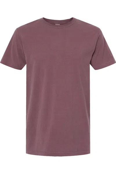 M & O Unisex Vintage Garment-dyed T-shirt In Purple