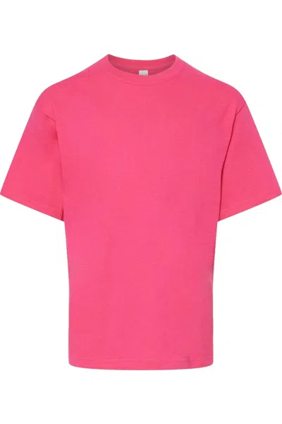 M & O Kids' Youth Gold Soft Touch T-shirt In Pink