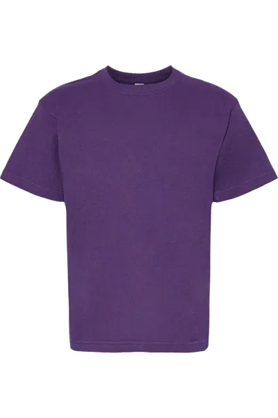 M & O Kids' Youth Gold Soft Touch T-shirt In Purple