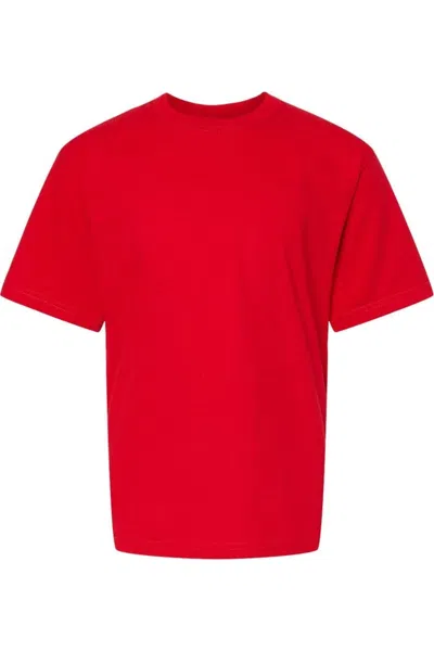 M & O Kids' Youth Gold Soft Touch T-shirt In Red