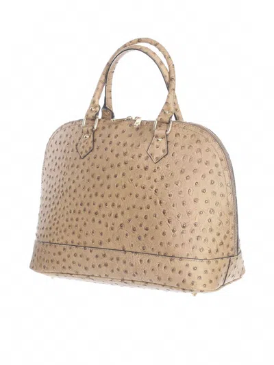 M & R Moda In Pelle Women's Luisa Bag In Taupe In Multi