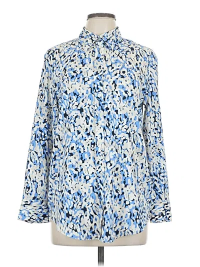 Pre-owned M&s 3/4 Sleeve Blouse In Blue