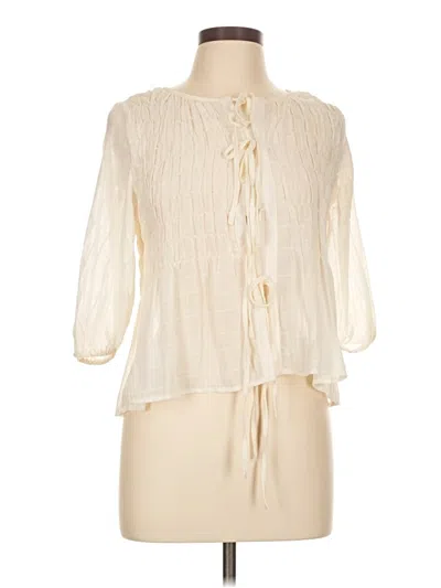 Pre-owned M&s 3/4 Sleeve Blouse In Ivory
