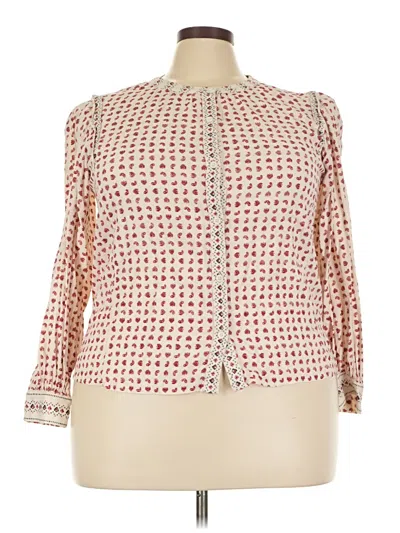 Pre-owned M&s 3/4 Sleeve Blouse In White