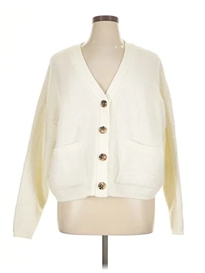 Pre-owned M&s Cardigan Sweater In White