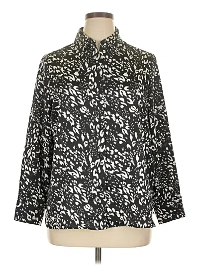 Pre-owned M&s Collection 3/4 Sleeve Blouse In Black