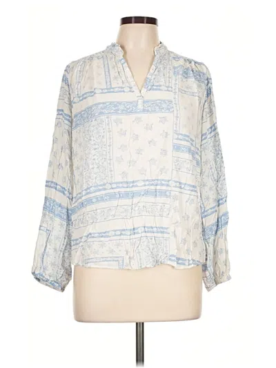 Pre-owned M&s Collection 3/4 Sleeve Blouse In Blue
