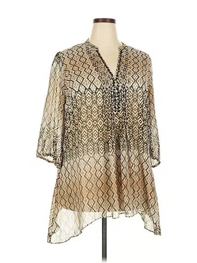 Pre-owned M&s Collection 3/4 Sleeve Blouse In White