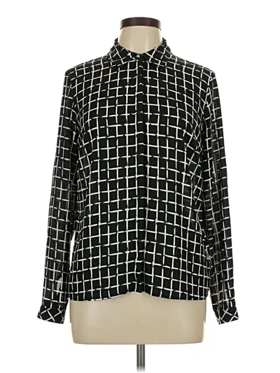Pre-owned M&s Collection Long Sleeve Blouse In Black