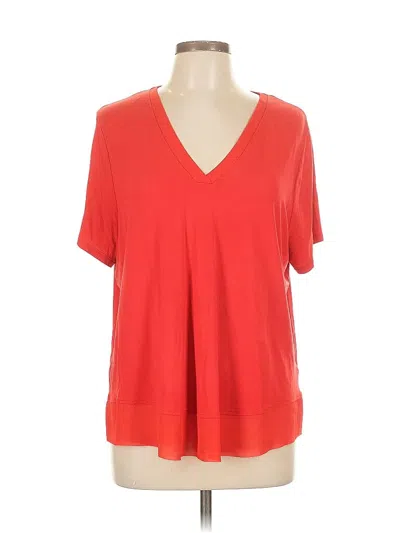 Pre-owned M&s Collection Short Sleeve Blouse In Red