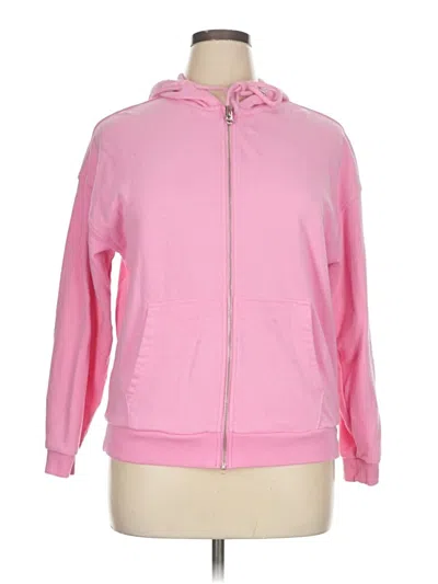 Pre-owned M&s Collection Zip Up Hoodie In Pink