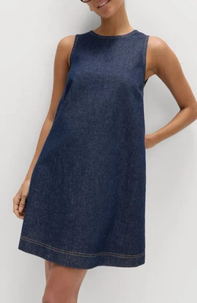 M&s Denim Shift Dress In Blue