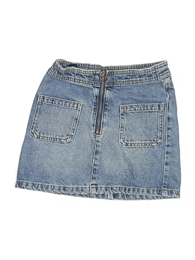 Pre-owned M&s Kids' Denim Skirt In Blue