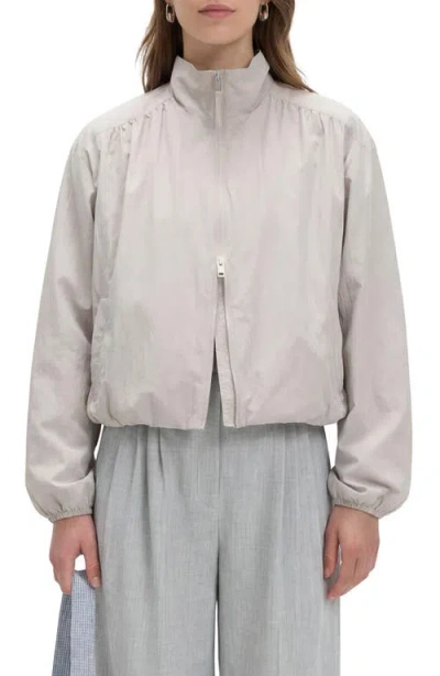 M&s Funnel Neck Jacket In Gray