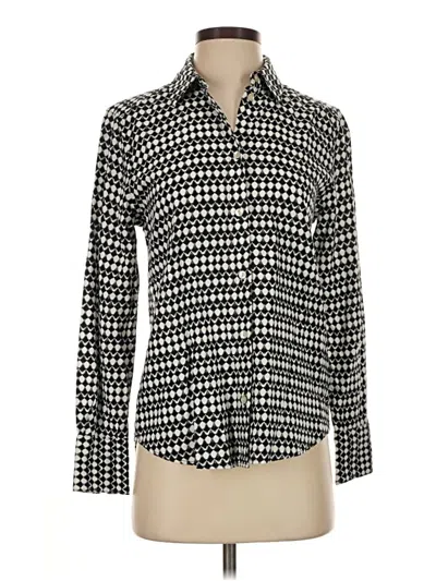 Pre-owned M&s Long Sleeve Blouse In Black