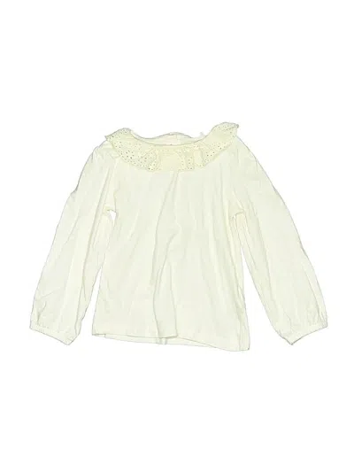 Pre-owned M&s Kids' Long Sleeve Blouse In White