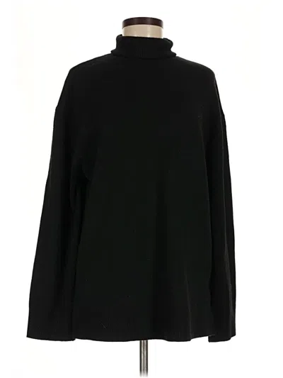 Pre-owned M&s Long Sleeve Top Black Turtleneck Tops