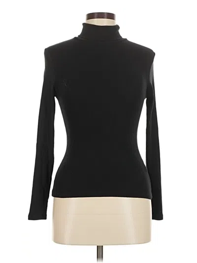 Pre-owned M&s Long Sleeve Turtleneck In Black