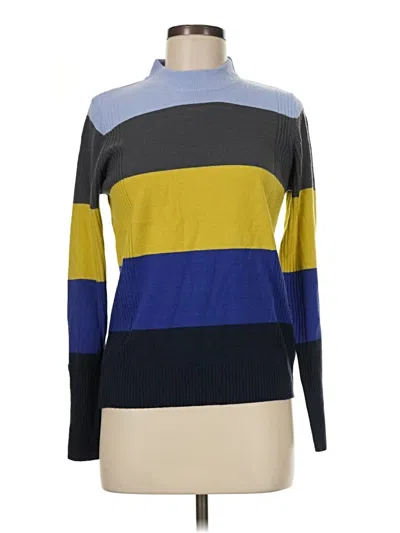 Pre-owned M&s Long Sleeve Turtleneck In Blue