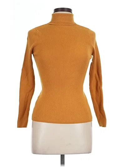 Pre-owned M&s Long Sleeve Turtleneck In Orange