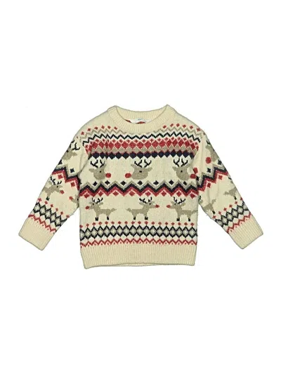 Pre-owned M&s Kids' Pullover Sweater In White