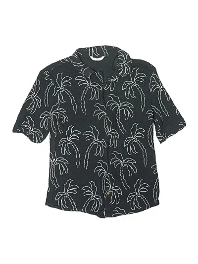 Pre-owned M&s Kids' Short Sleeve Button Down Shirt In Black