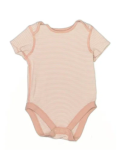 Pre-owned M&s Babies' Short Sleeve Onesie In Orange