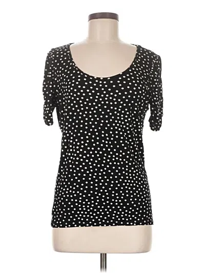Pre-owned M&s Short Sleeve Top Black Sweetheart Neckline Tops