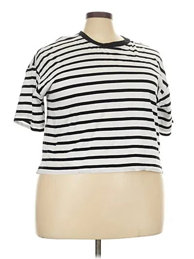 Pre-owned M&s Short Sleeve Turtleneck In White